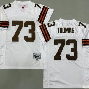 Cleveland Browns #73 Joe Thomas White 2007 Throwback Jersey