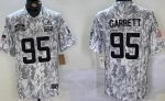 Cleveland Browns #95 Myles Garrett Limited Arctic Camo 2024 Salute to Service Jersey