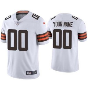 Cleveland Browns Customized Limited White 2020 Vapor Untouchable Jersey