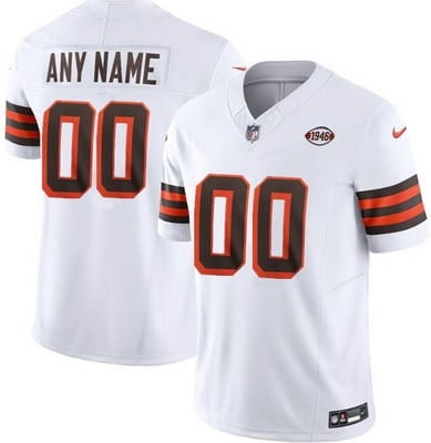 Cleveland Browns Customized Limited White Alternate FUSE Vapor Jersey