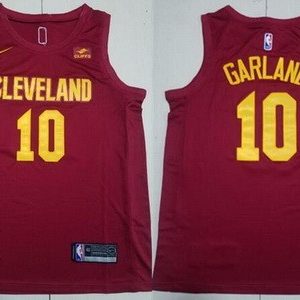 Cleveland Cavaliers #10 Darius Garland Red Icon Sponsor Swingman Jersey