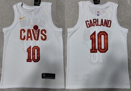 Cleveland Cavaliers #10 Darius Garland White Icon Swingman Jersey