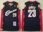 Cleveland Cavaliers #23 LeBron James Navy 2008 Throwback Swingman Jersey