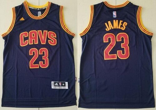 Cleveland Cavaliers #23 LeBron James Navy Adidas Swingman Jersey