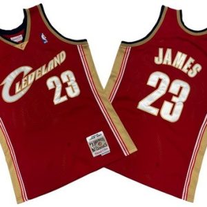 Cleveland Cavaliers #23 LeBron James Red 2003 Throwback Swingman Jersey