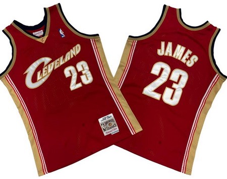 Cleveland Cavaliers #23 LeBron James Red 2003 Throwback Swingman Jersey
