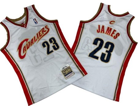 Cleveland Cavaliers #23 LeBron James White 2003 Throwback Swingman Jersey