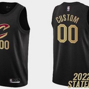 Cleveland Cavaliers Custom Black 2022 Statement Icon Hot Press Jersey