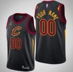 Cleveland Cavaliers Custom Black Icon Hot Press Jersey