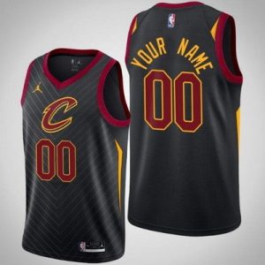 Cleveland Cavaliers Custom Black Icon Hot Press Jersey