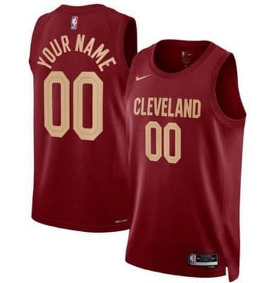 Cleveland Cavaliers Custom Red 2022 Icon Hot Press Jersey