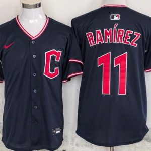 Cleveland Guardians #11 Jose Ramirez Navy Limited Jersey