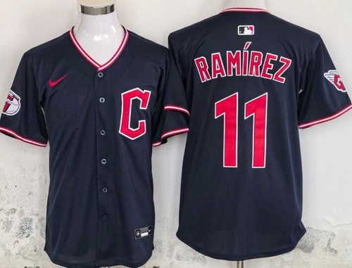 Cleveland Guardians #11 Jose Ramirez Navy Limited Jersey