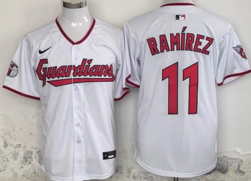Cleveland Guardians #11 Jose Ramirez White Limited Jersey