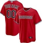 Cleveland Guardians Customized Red Alternate Cool Base Jersey