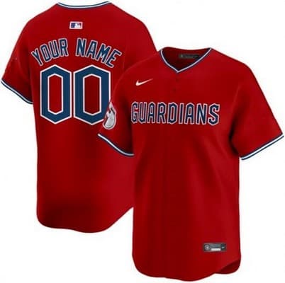 Cleveland Guardians Customized Red Alternate Limited Jersey