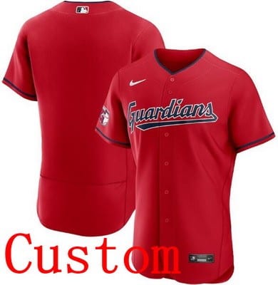 Cleveland Guardians Customized Red Authentic Jersey