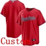 Cleveland Guardians Customized Red Cool Base Jersey