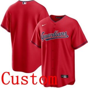 Cleveland Guardians Customized Red Cool Base Jersey