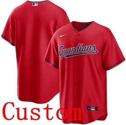 Cleveland Guardians Customized Red Cool Base Jersey