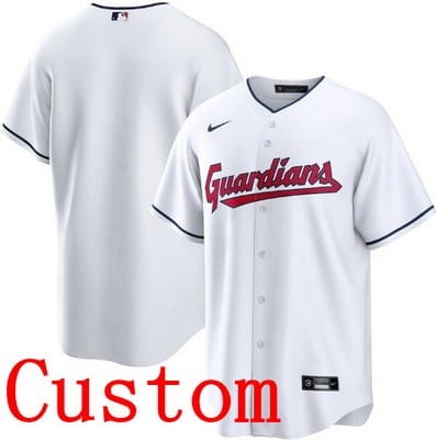 Cleveland Guardians Customized White Cool Base Jersey
