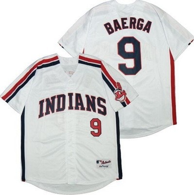 Cleveland Indians #9 Carlos Baerga White 1993 Turn Back The Clock Jersey