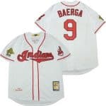 Cleveland Indians #9 Carlos Baerga White 1995 Cooperstown Throwback Cool Base Jersey