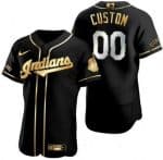 Cleveland Indians Customized Black Gold Authentic Jersey