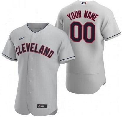 Cleveland Indians Customized Gray Authentic Jersey