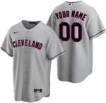 Cleveland Indians Customized Gray Nike Cool Base Jersey