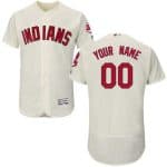 Cleveland Indians Customized Gream FlexBase Jersey