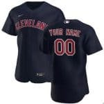 Cleveland Indians Customized Navy Alternate 2020 FlexBase Jersey