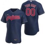 Cleveland Indians Customized Navy Authentic Jersey