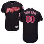 Cleveland Indians Customized Navy Blue FlexBase Jersey