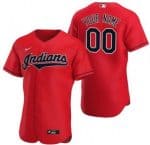 Cleveland Indians Customized Red Authentic Jersey
