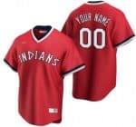 Cleveland Indians Customized Red Cooperstown Collection Cool Base Jersey