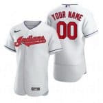 Cleveland Indians Customized White 2020 FlexBase Jersey