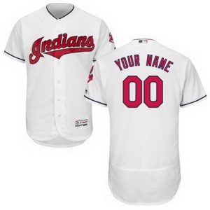 Cleveland Indians Customized White FlexBase Jersey