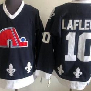 Colorado Avalanche #10 Guy Lafleur Navy Throwback Jersey