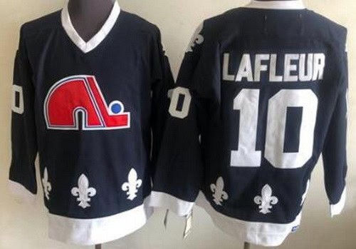 Colorado Avalanche #10 Guy Lafleur Navy Throwback Jersey