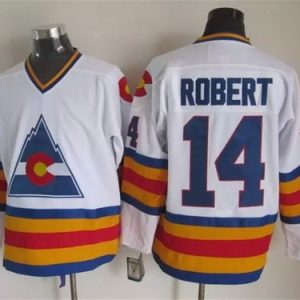 Colorado Avalanche #14 Rene Robert White Throwback Jersey