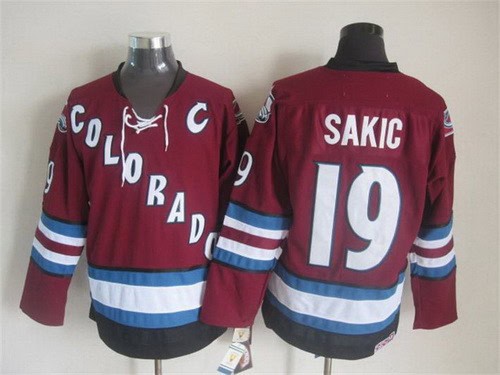 Colorado Avalanche #19 Joe Sakic Red Throwback Jersey