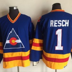 Colorado Avalanche #1 Chico Resch Blue Throwback Jersey