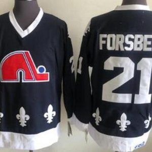 Colorado Avalanche #21 Peter Forsberg Navy Throwback Jersey