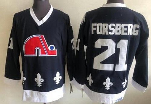 Colorado Avalanche #21 Peter Forsberg Navy Throwback Jersey