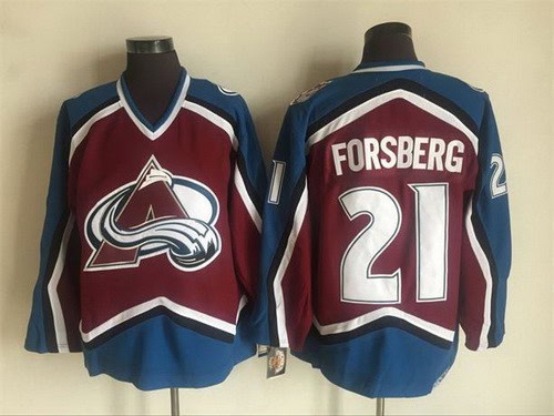 Colorado Avalanche #21 Peter Forsberg Red Retro Jersey