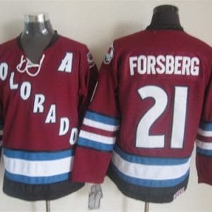 Colorado Avalanche #21 Peter Forsberg Red Throwback Jersey