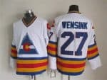 Colorado Avalanche #27 John Wensink White Throwback Jersey