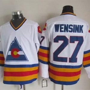 Colorado Avalanche #27 John Wensink White Throwback Jersey