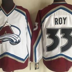 Colorado Avalanche #33 Patrick Roy White Throwback Jersey